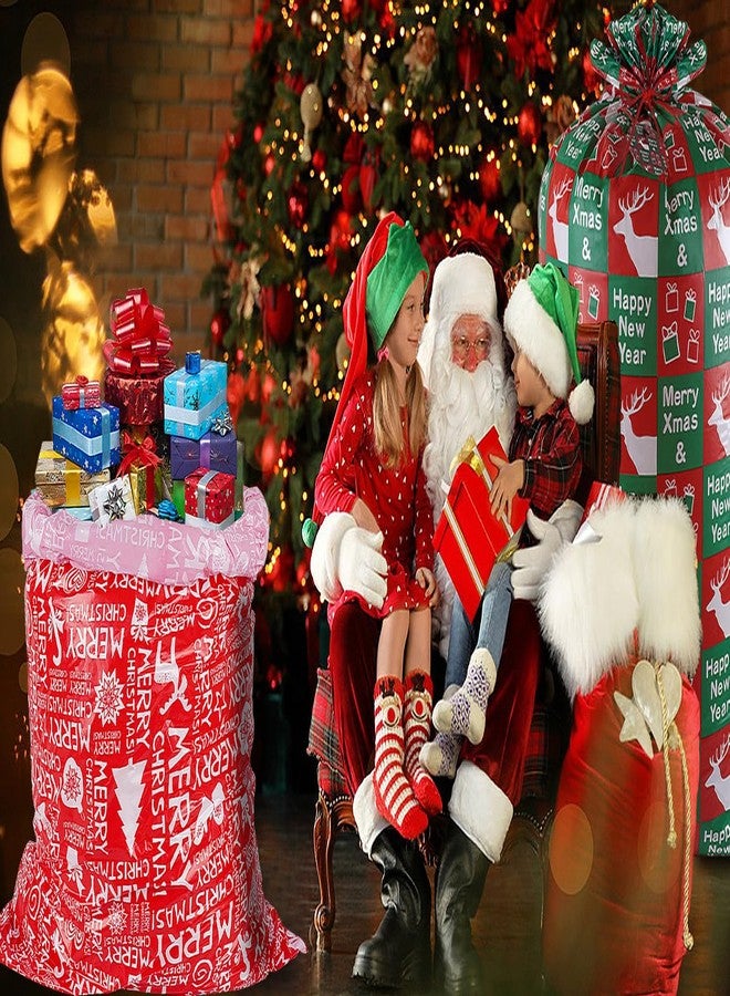 Jaywayang 4PCS Extra Large Christmas Gift Bags, Oversized Christmas Bags 60" x 36" Jumbo Plastic Gift Bags with Tag and String for Huge Big Gifts Presents Wrapping Kids Bicycle Bike Gift Bag - Image 5